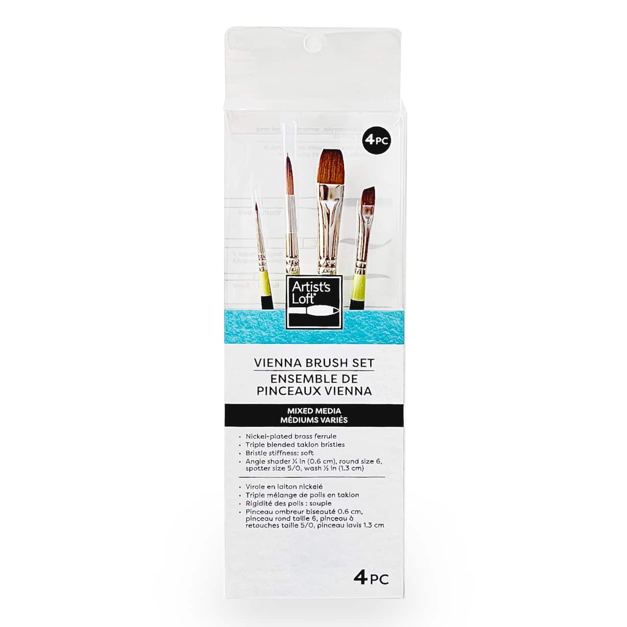 6 Pack: Vienna 4-Piece Mixed Media Brush Set No.1 by Artist's Loft®